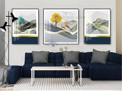 Tải file gốc File tranh hiện đại pha lê gương KF91398 dùng cho in ấn