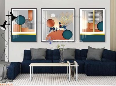 File in ấn chuyên nghiệp File tranh hiện đại pha lê gương KF91414 (file gốc)