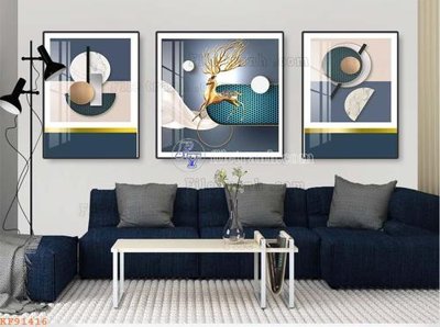 File tranh File tranh hiện đại pha lê gương KF91416 (gốc) chủ đề thành phố