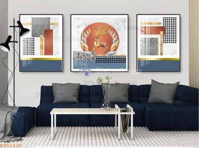 File gốc File tranh hiện đại pha lê gương KF91418 (in ấn) màu sắc trung thực