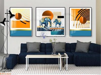 File in ấn cao cấp File tranh hiện đại pha lê gương KF91422 (file gốc)