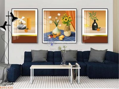 File PSD File tranh hiện đại pha lê gương KF91428 (gốc) nhiều lớp (multi-layer)