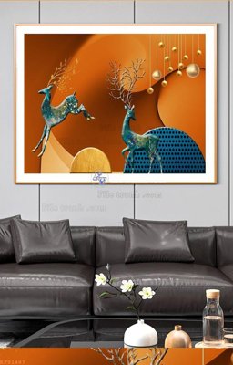 File tranh File tranh hiện đại pha lê gương KF91487 (ảnh gốc) in trần nhà