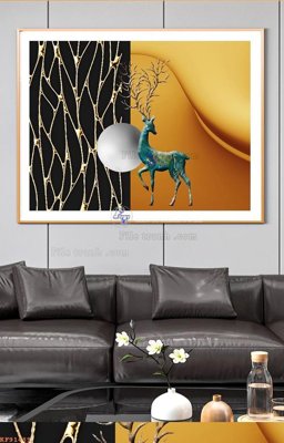 File gốc File tranh hiện đại pha lê gương KF91489 (cho in UV) siêu nét