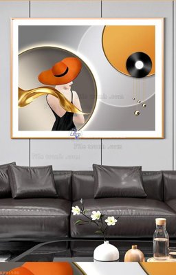 File gốc File tranh hiện đại pha lê gương KF91500 (ảnh chi tiết) để in trần