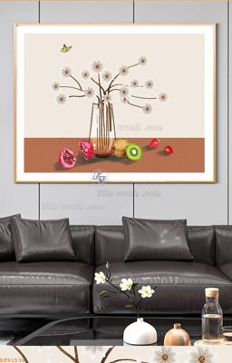 File in trần File tranh hiện đại pha lê gương KF91536 (file gốc) phong thủy