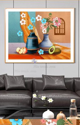 File in ấn File tranh hiện đại pha lê gương KF91541 (bản gốc) chất lượng cao