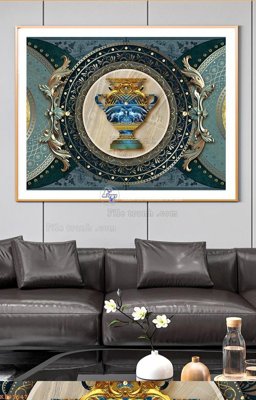 File gốc File tranh hiện đại pha lê gương KF91547 (vector) cho in ấn