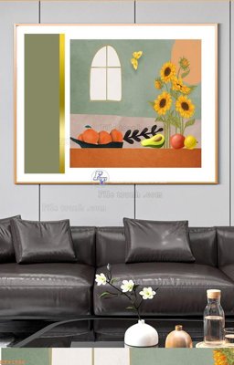 File in trần File tranh hiện đại pha lê gương KF91556 (bản gốc) bầu trời