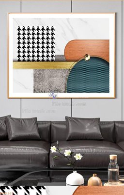 File in trần File tranh hiện đại pha lê gương KF91570 (bản gốc) hoa văn