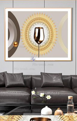 File gốc File tranh hiện đại pha lê gương KF91616 (ảnh chi tiết) để in lụa