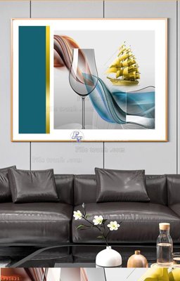 Tải file File tranh hiện đại pha lê gương KF91621 (gốc) làm file tranh quảng cáo