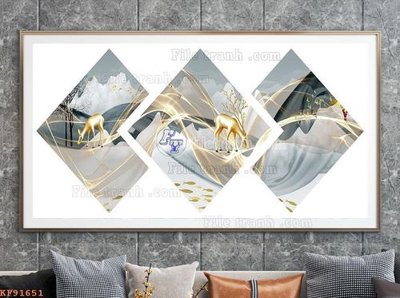 File PSD File tranh hiện đại pha lê gương KF91651 (bản gốc) cho nhà in