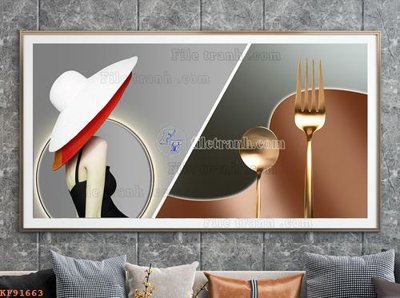 Download file gốc File tranh hiện đại pha lê gương KF91663 (in lụa) nghệ thuật