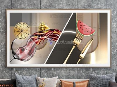 File ảnh File tranh hiện đại pha lê gương KF91673 (gốc) in poster