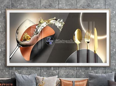 File in trần File tranh hiện đại pha lê gương KF91678 (bản gốc) 5D