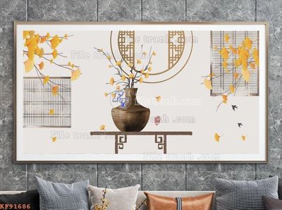 File ảnh File tranh hiện đại pha lê gương KF91686 (gốc) in Hiflex