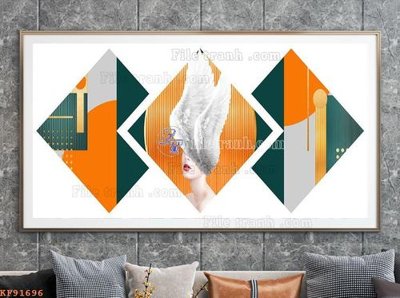 File gốc File tranh hiện đại pha lê gương KF91696 (in mica) trang trí