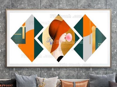 Download file gốc File tranh hiện đại pha lê gương KF91697 (in lụa) nghệ thuật