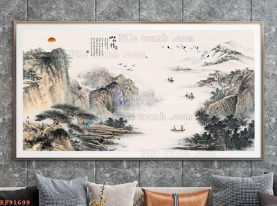 File tranh PSD File tranh hiện đại pha lê gương KF91699 chất lượng cao