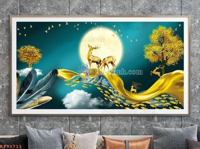 File PSD File tranh hiện đại pha lê gương KF91711 (bản gốc) dễ dàng edit