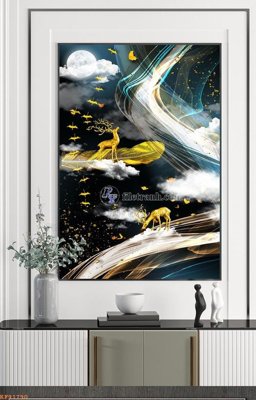 File ảnh File tranh hiện đại pha lê gương KF91790 (gốc) in standee