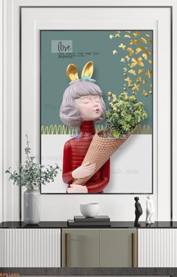 File tranh File tranh hiện đại pha lê gương KF91855 (bản gốc) trang trí văn phòng