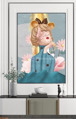 File tranh in trần File tranh hiện đại pha lê gương KF91868 (ảnh gốc siêu nét)