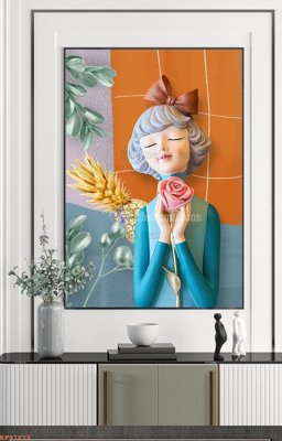 File ảnh File tranh hiện đại pha lê gương KF91872 (gốc) dùng in Pano