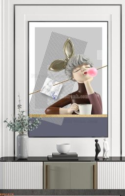 Download file gốc File tranh hiện đại pha lê gương KF91878 (dùng cho in ấn)