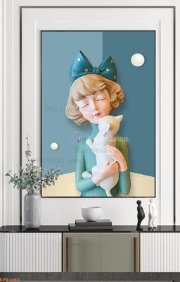 File gốc File tranh hiện đại pha lê gương KF91880 (cho in ấn) từ kho Filetranh