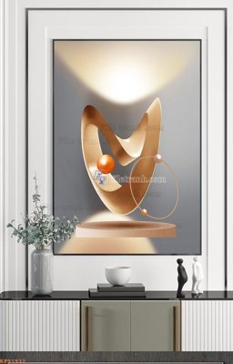 File PSD in ấn File tranh hiện đại pha lê gương KF91932 (chất lượng cao)