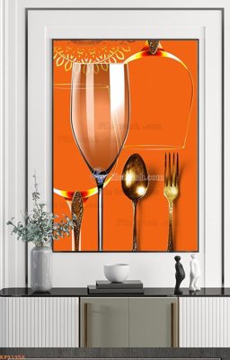 File gốc File tranh hiện đại pha lê gương KF91956 (in lụa) tranh mã đáo