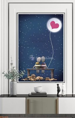 File tranh File tranh hiện đại pha lê gương KF91970 (gốc) chủ đề thiên nhiên