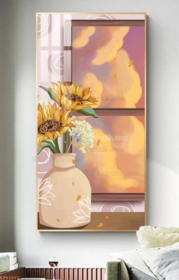 File gốc File tranh hiện đại pha lê gương KF91972 (ảnh chi tiết) để in trần