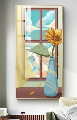 Tải file File tranh hiện đại pha lê gương KF91975 (gốc) làm tranh treo tường