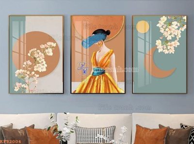 File ảnh File tranh hiện đại pha lê gương KF92004 (gốc) dùng in Pano