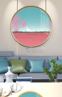 File in trần File tranh hiện đại pha lê gương KF92028 (file gốc) xuyên sáng