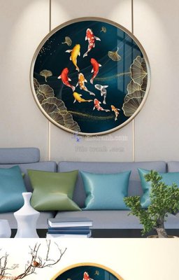 Hình ảnh file gốc File tranh hiện đại pha lê gương KF92039 cho in UV