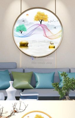 Hình ảnh gốc File tranh hiện đại pha lê gương KF92051 (để in khổ lớn)