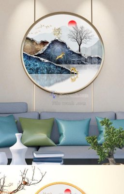 File PSD File tranh hiện đại pha lê gương KF92064 (bản gốc) dễ dàng edit