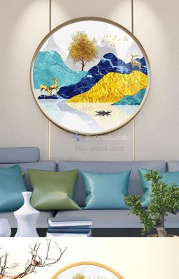 Download file File tranh hiện đại pha lê gương KF92069 (gốc) cho xưởng in