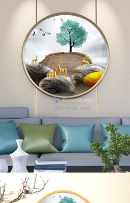 Tải file File tranh hiện đại pha lê gương KF92073 (gốc) làm file thiết kế