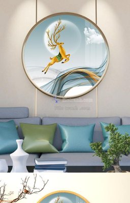 Mua file tranh gốc File tranh hiện đại pha lê gương KF92075 tại Filetranh.com