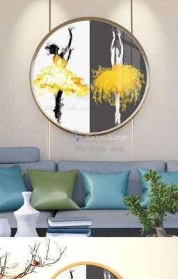 File gốc File tranh hiện đại pha lê gương KF92082 (PNG) trong suốt (transparent)