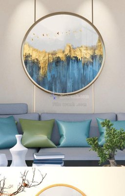 File tranh quảng cáo File tranh hiện đại pha lê gương KF92084 (file gốc) chuyên nghiệp