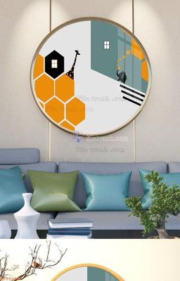 File gốc File tranh hiện đại pha lê gương KF92088 (PNG) trong suốt (transparent)