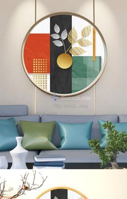 Ảnh gốc File tranh hiện đại pha lê gương KF92092 (độ nét cao) in mica