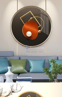 File tranh File tranh hiện đại pha lê gương KF92113 (bản gốc) treo quán cafe