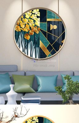 File gốc File tranh hiện đại pha lê gương KF92114 (ảnh chi tiết) để in ấn